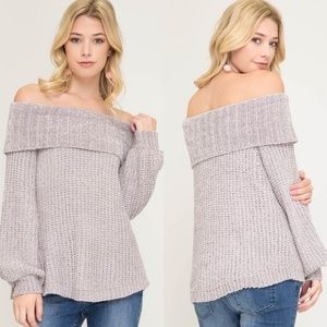 Cozy knit off the shoulder sweater Beautifull!
